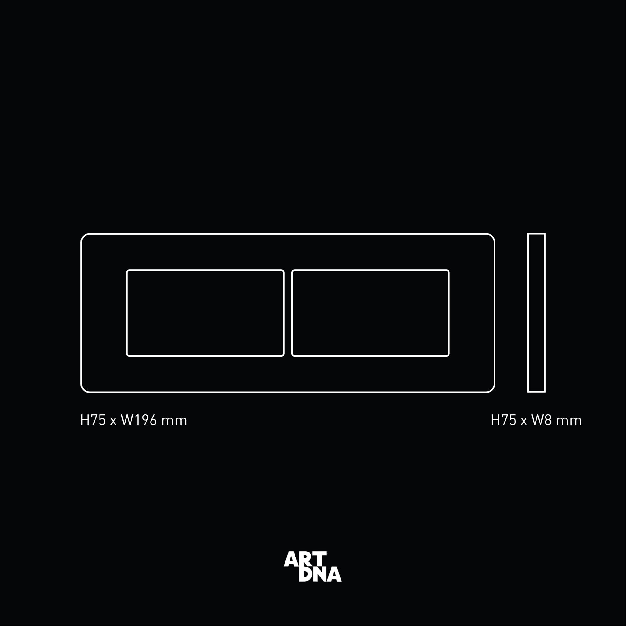หน้ากาก 4 ช่อง ART DNA ขนาด 2X6 สีดำ_2